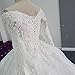 JIIPOREGJ Elegant Vintage Wedding Dress Fashion Plus Size Wedding Party Lace Wedding Dress,White 12