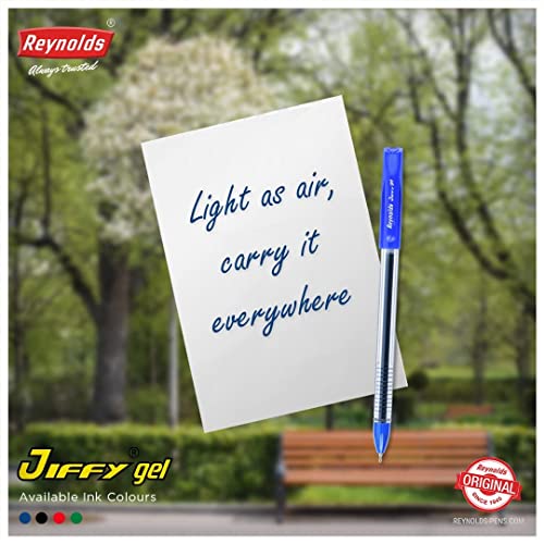 Image of Reynolds Jiffy 0.5mm Needle Point Gel Pens CT 5 Black Pack of 25