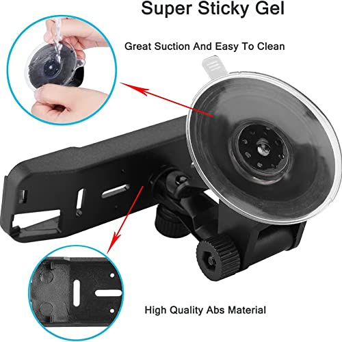 for Yaesu Mount GPS Holder for Car Rearview Mirror Mounting Bracket Rotatable, Adjustable Car Panel Mount Holder with Suction Disc, Radio Holder Smartphone Car Mount for Yaesu FT-7800 FT-7900 C03