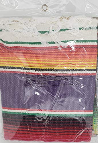 Adulf Size - Bright Colorful Traditional Authentic Fiesta Mexican Poncho Sarapes Mexicanos for Men and Women4