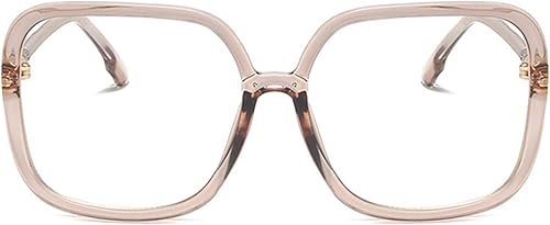 Miniatura 2 de bullabulling Gafas de lectura cuadradas retro para mujer, bloqueo de luz azul, marcos de anteojos de gran tamaño, lente grande