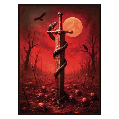 UAONO MTG Card Sleeves 100ct (Fear) Fantasy Art Card Sleeves Deck Protector, Clear Front & Matte...