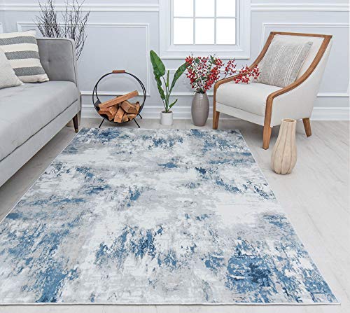 Rugs America Silas Sm40A Sheer Bliss Abstract Vintage Area Rug, 5'3" X 7'0" #TOP11