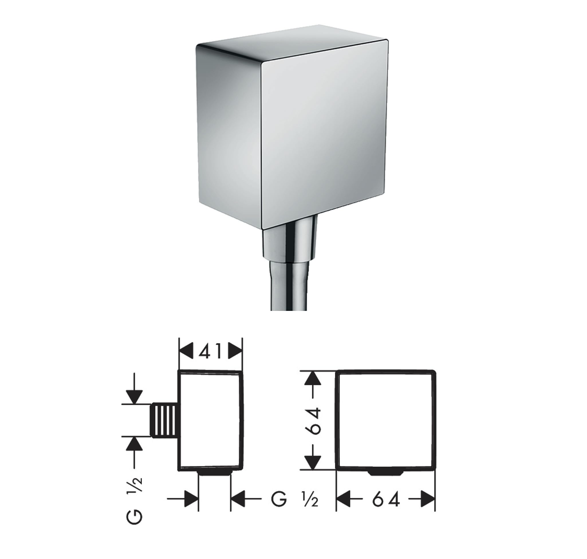 Hansgrohe Duschsystem Unterputz mit Duscharmatur Hansgrohe poliert HGK01ob