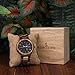 GUANKE Men Wooden Watches Colorful Bamboo Watches Week & Date Display Quartz Couples Watches Handmade Casual Multifunction Wood Wristwatch for Men Christmas Gifts