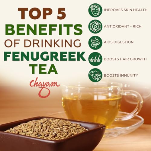 Image of CHAYAM Fenugreek Herbal Tea | Caffeine-Free Infusion for Digestion, Gut Health & Lactation Support | Fennel, Cumin, Ajwain, Licorice | Premium Gift Tin | 100g Tin -Pack of 2
