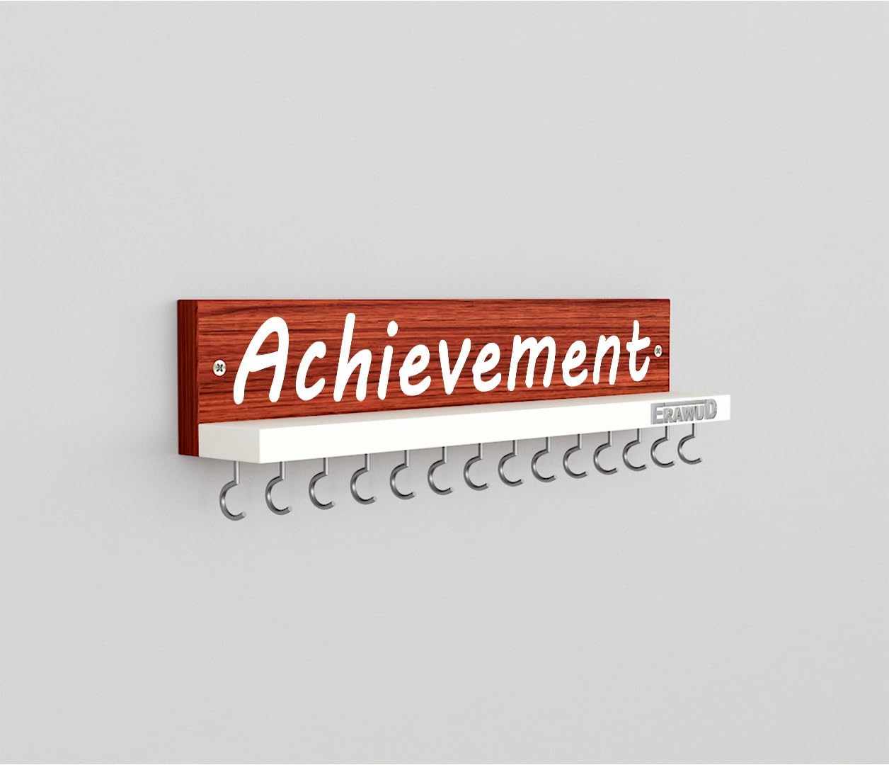 See full amazon price history chart for ERAWUD - Wooden Medal Holder Hanger Award, Medal Display Rack & Trophy Shelf Wall Mounted | Achievement | Engineered Wood - Classic Wallnut & White with 14 - Hooks ERAWUD - Wooden Medal Holder Hanger Award, Medal Display Rack & Trophy Shelf Wall Mounted | Achievement | Engineered Wood - Classic Wallnut & White with 14 - Hooks (B0CBVS5C8P) Amazon Price History, Amazon Price Tracker