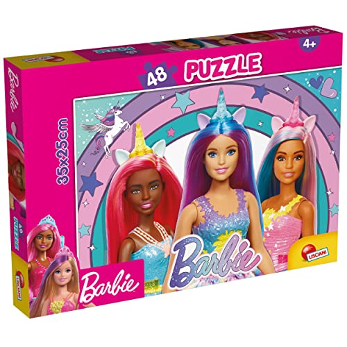 Liscianigiochi-Lisciani Juegos Barbie Puzzle M-Plus 48, Magic Unicorn Giochi 99436