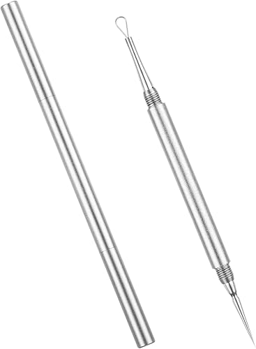 Miniatura 8 de Aguja de acero inoxidable 2 en 1 para eliminar el acné, herramienta extractor profesional de comedones, herramienta para eliminar puntos negros,