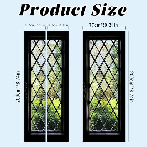 Image of Nuxovilar Diamond Lattice Door Stickers Peel Stick PVC 30.3x78.7 in