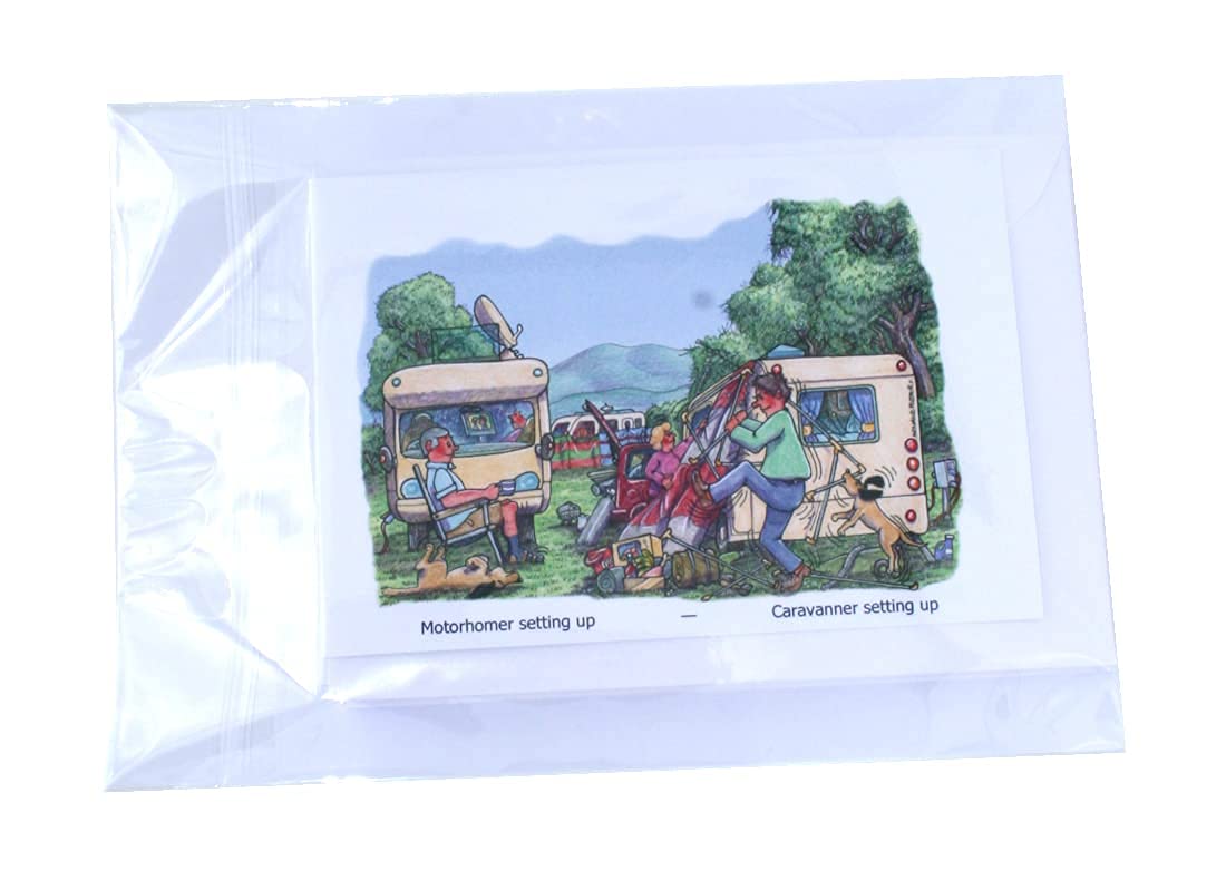 Armand Foster Pack of 8 Motorhome Humour Cartoon Funny Notelet Blank Greeting Cards with Envelopes - Artwork - Image 4