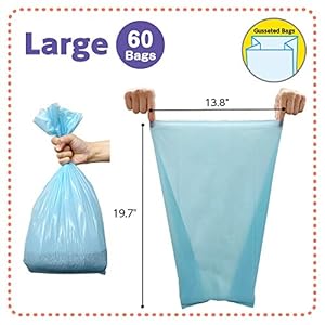 Bos Amazing Odor Sealing Cat Waste Disposal Bags  Durable Unscented size L Color Light Blue 60 Count Pack of 1 60 Bags ★not a Litter Box Liner  Cucciolini Doodles Bos amazing odor sealing cat waste disposal bags  durable unscented size l color light blue 60 count pack of 1 60 bags ★not a litter box liner   cucciolini doodles