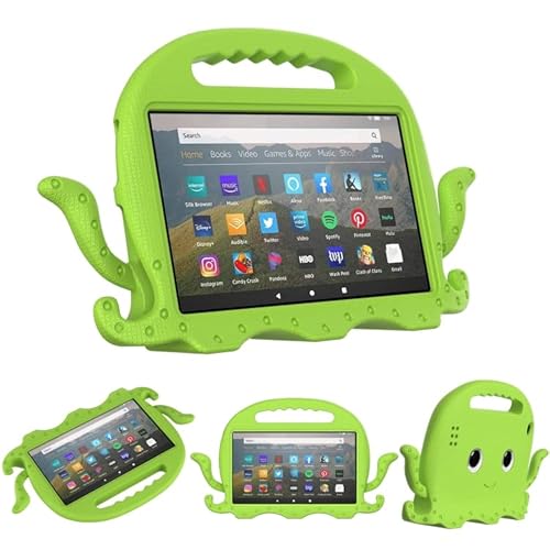 For Amazon Kindle Fire HD 7 2019 / 2017 / 2015 Octopus EVA Shockproof Tablet Case with Screen Film & Shoulder Strap