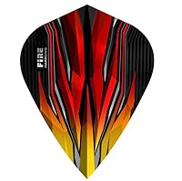 THOR-DARTS Harrows Slim Flights Fire Dartflights, Zweifarbig Gelb-Rot, Slim Form, 1 Set (1, Kite zweifarbig gelb-rot)