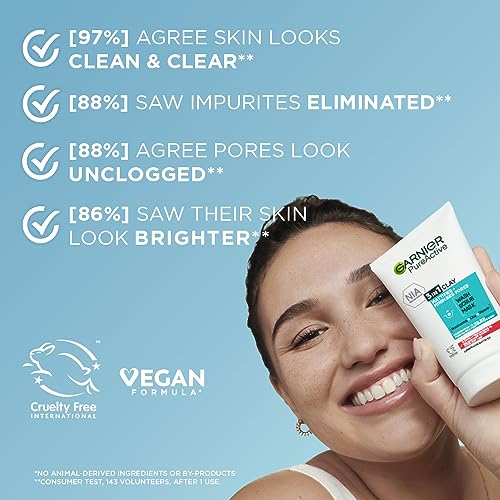 Garnier Pure Active 3in1 Clay Mask-Wash-Scrub 150ml, With Clay, Eucalyptus & Salicylic Acid, Face Cleanser For Oily Skin, Packaging May Vary - Image 4