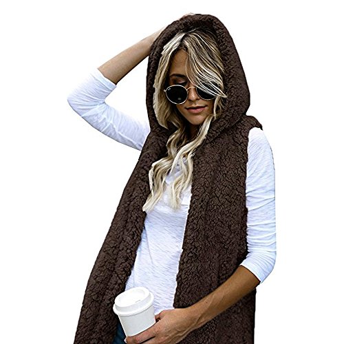 Listha Outwear Vest Women Hoodie Waistcoat Sherpa Jacket Faux Fur Coat Casual #TOP23