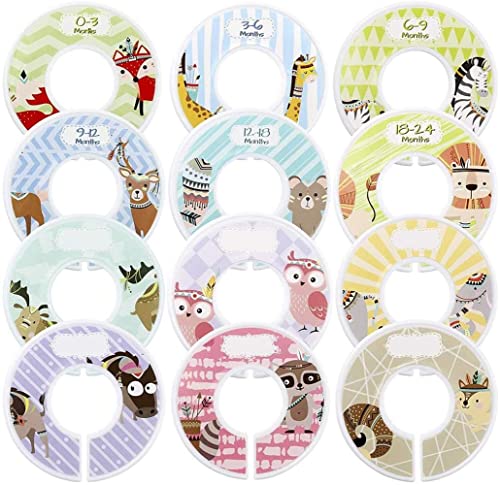 LATRAT 12 separadores para armario de bebé, organizador de ropa de bebé, organizador de ropa de bebé, organizador de ropa para recién nacidos, niños y niñas