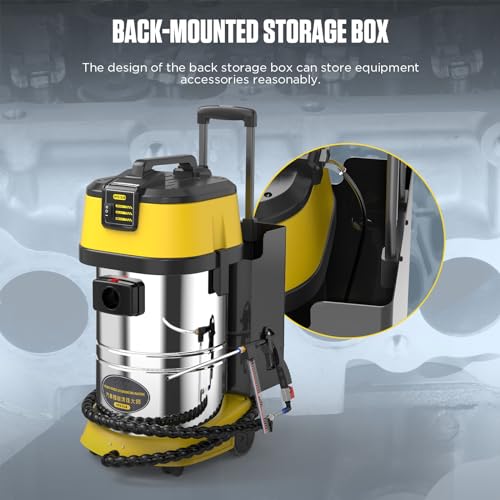 Walnut Sand DE-Carbon Cleaner HTS518 Engine Carbon Deposition Cleaner Low/High Speed Auto Decarbonizing Wash Cleaner Intake Pipe Valve Cleaner With 23pcs Car Model Adapters & Storage Box 110V/220V