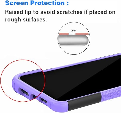 Miniatura 5 de Asuwish Funda de teléfono para Xiaomi Mi 8 Lite con protector de pantalla de vidrio templado y soporte delgado híbrido resistente cubierta