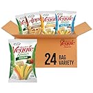 Sensible Portions Garden Veggie Snacks - Veggie Straws, Snack Size Variety Pack, Sea Salt, Ranch, Cheddar, Apple Cinnamon, 1 Oz (Pack of 24)