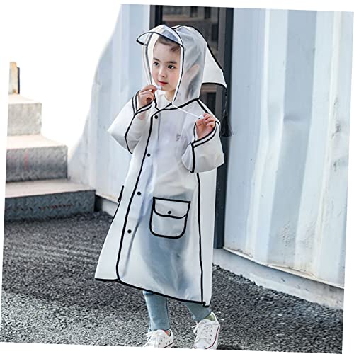 VANZACK 1 Peça Capa De Chuva Transparente De Uma Peça Com Capuz Poncho Jaqueta De Chuva Para Ciclism