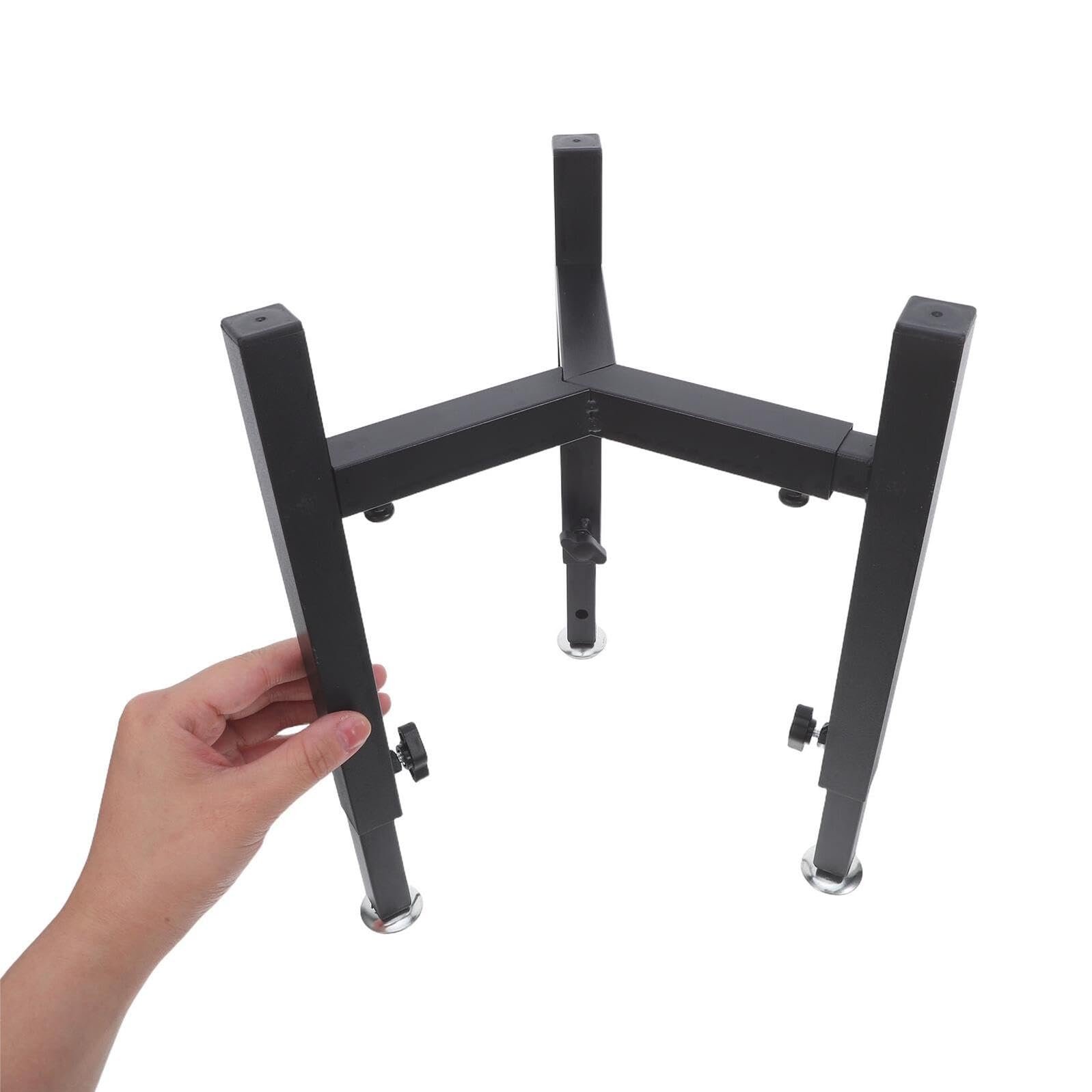ifundom Soporte para Cuencos de Perros Ajustable 23-38 Cm, Soporte Elevado Metálico Negro para Cuencos de Comida y Agua de 18-28 Cm, Estación de Alimentación Antideslizante para Mascotas