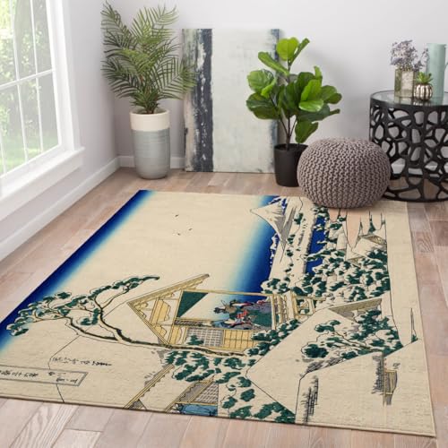 Carpette antidérapante lavable ukiyo-e résistant aux taches - 4