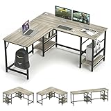 JSungo L Shaped Desk with Storage, 95 Inch Gaming Table for Small Space, Long Writing Table for 2...