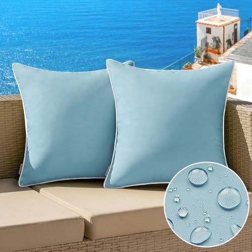 MIULEE Pack of 2 Outdoor Waterproof Pillow Covers Decorative Farm...