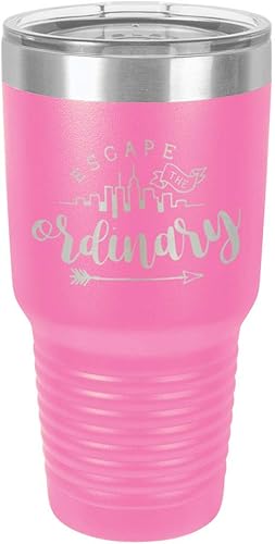 Miniatura 13 de Escape The Original - Vaso negro de 30 onzas con popote y tapa superior deslizante Taza de viaje de acero inoxidable Comparar con Yeti Rambler