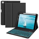 Keyboard case for iPad 5th/6th Generation 2017/2018, 9.7 Inch iPad Air 2 Case with Keyboard, Removable Backlit Keyboard Detachable, Folio Smart Cover, Tablet Case with Pencil Holder