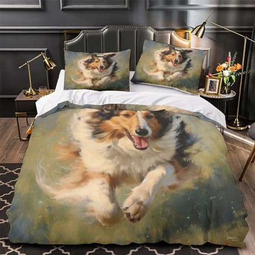 Housse de couette imprimé chien de berger pour les passionnés d'animaux - 4