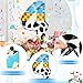 Hollowfly 40 Inch Toy Inspired Story Number Large Number Cow Pattern Printed Blue Clouds Cartoon Story Balloons Cute Cow Print Decor Western For Birthday Celebration Party Ideal Decoration (Number 4)