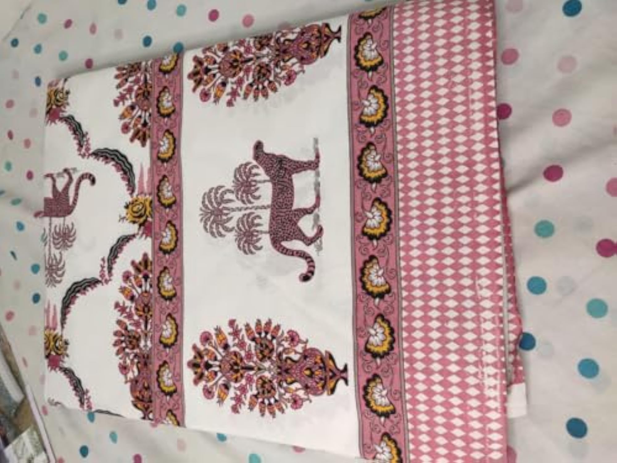 Gupta's RatnaKarpasam Printed Cotton Bedsheet, King Size