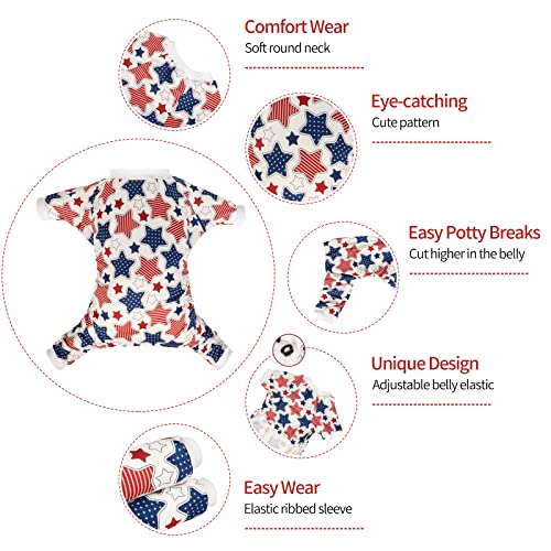Image of CuteBone Small Dog Pajamas Shirt Stretchy Summer Puppy Pjs Soft Cat Onesies Pet Clothes for Daily Wear DA19XS