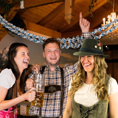 Image of German Hat | 100% Wool Hats for Men & Women - Bavarian Tirol Alps Wool Hat with Feather & Sweat Band | Fedora