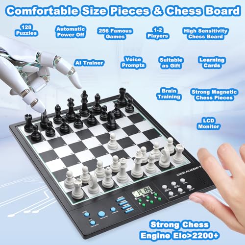 Juego de Ajedrez Electrónico Avanzado con Tutor AI miniatura 3