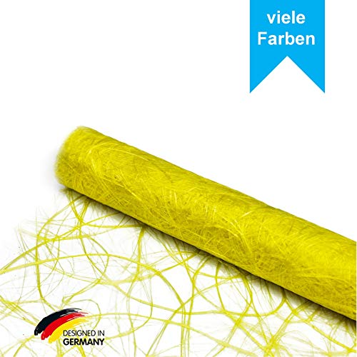 Lileno Home Sizoweb - Camino de mesa, amarillo, 30 cm x 5 m