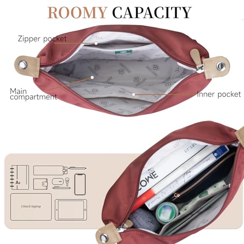 Image of JANKS Large Crossbody Bag for Women Fabric Nylon Casual Commuter Trendy Fashion Hobo Shoulder Ladies Travel Handbag