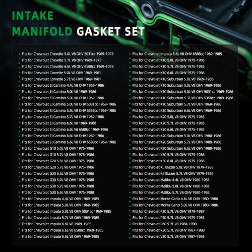 Image of Intake Manifold Gasket Set, 5.3L, for Chevy Full Series,for GMC Full Series