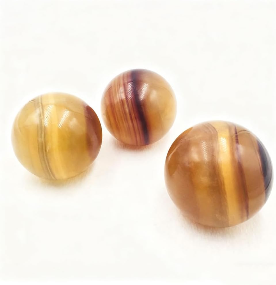 50mm Yellow Citrine, Fluorite Sphere Polished Crystal, Quartz Ball Feng Shui Home Decoration Stone Jewelry Making Collector Gemstone,50mm