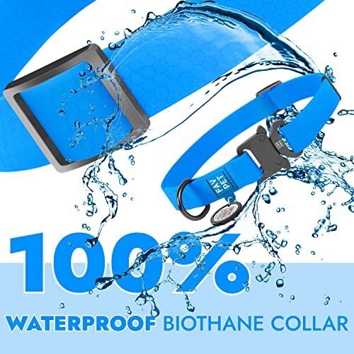 FAVPET Biothane Dog Collar with ID Tag QR, Waterproof Dog Collar with Metal Buckle, Adjustable Dog Collar Large Dogs - Image 3