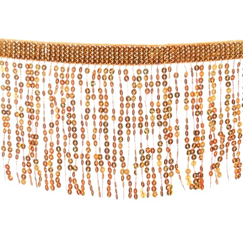 Ruban franges orange 16cm pour réparer et décorer vos tissus - 2