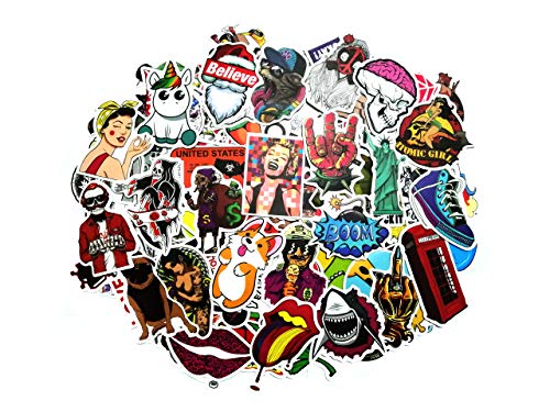 thematys Sticker Autocollant en 10 Sets différents - Parfait pour Coller sur Ordinateur Portable, Smartphone, moniteurs, Sacs à Dos, Voiture, vélo, etc. (Style 6)