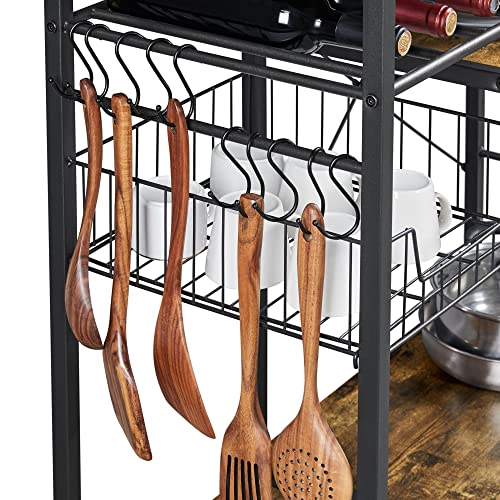 Topeakmart TP-00093851 55In Industrial Kitchen Baker'S Rack, Utility Storage Shelf Unit W/Storage & 10 Hooks thumb #4