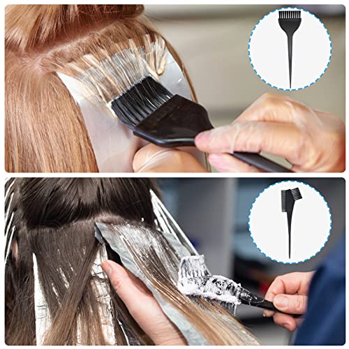 Foto von VEGCOO 17 Strähnchenhaube Haarfärbezubehör Set, Highlight Kappe Haarfärbekappen mit Färbebürste zum Häkeln für Salon und Heimhaarfärbung