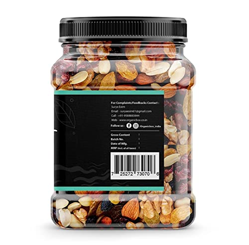 Image of Organic Box 100% Natural and Premium Healthy Mix Dry Fruits and Nuts Healthy for Every Occasion Fresh and Healthy Dry Fruits (400 Gram) - Diwali Gift Pack