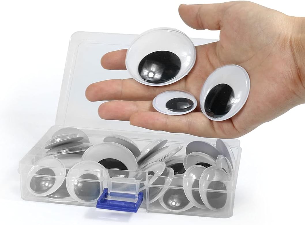 Large Googly Eyes Self Adhesive,3cm 4cm 5cm Mixed Packaging