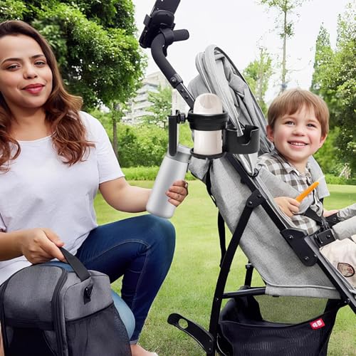 Porte-bouteille d'eau rotatif 360 degrés et antidérapant pour poussette