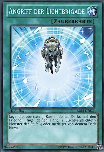 Angriff der Lichtbrigade SDLI-DE027 Common Deutsch Boosterfrisch Unlimitiert - Structure Deck: The Realm of Light - mit ReCollectibles-Versandschutz - für Yu-Gi-Oh!